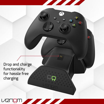 Xbox Series X / S Twin Charging Dock with Rechargeable Battery Packs - Black